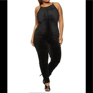 Roma Concept Black Velvet Catsuit